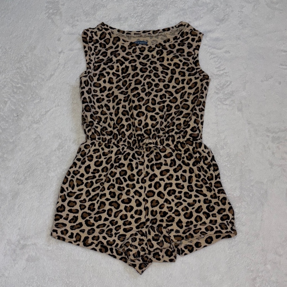 old navy Leopard Print Romper 12-18 months baby girl clothing
